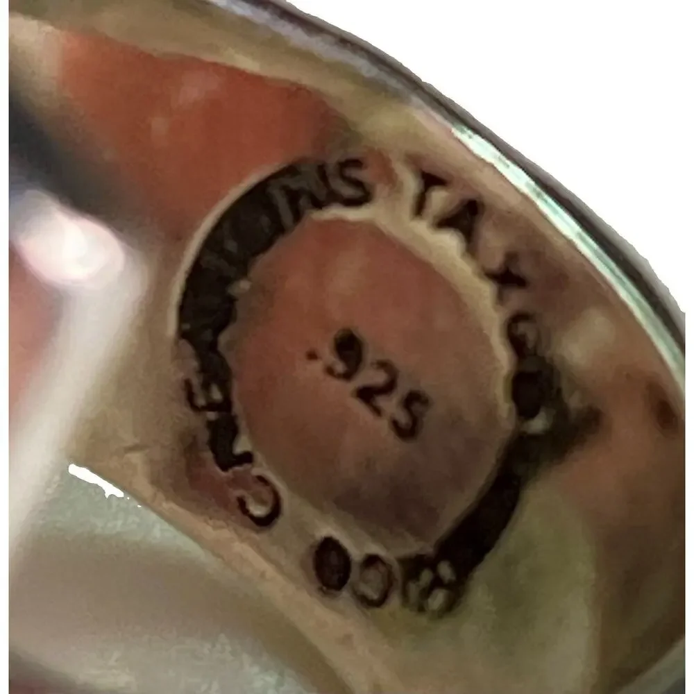 Sterling Silver TAXCO Mexico Tequila Bottle Ring Wide Stamped Band Adjustable